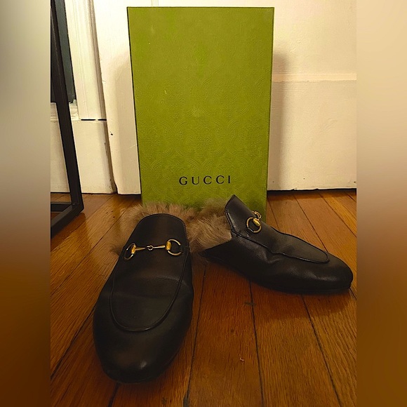 Gucci Princeton slide with fur/black - Picture 3 of 7